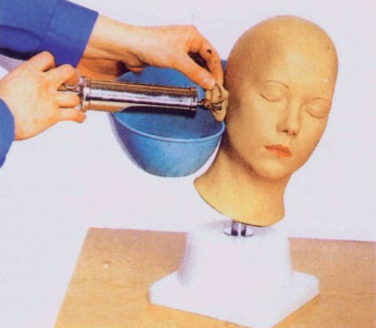 What is the use of the ear irrigation training model